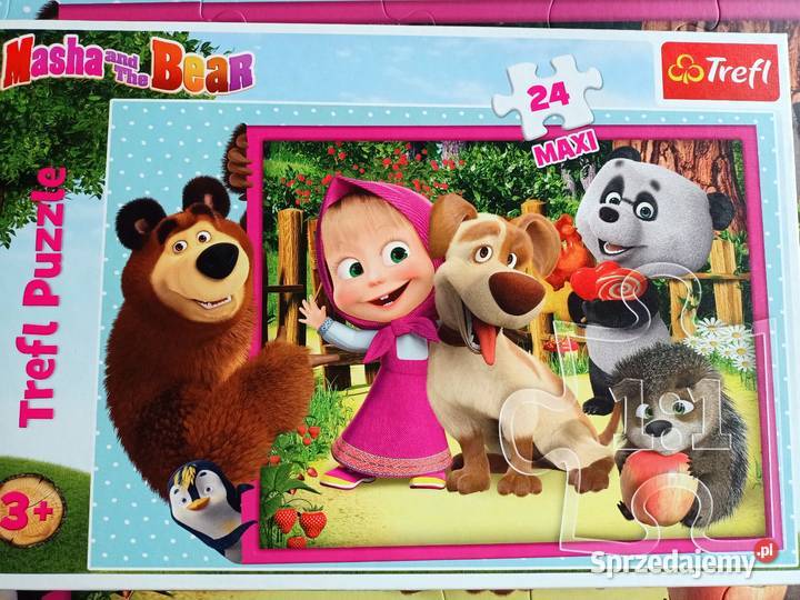 Puzzle Trefl Maxi 24 elementy Masza i Niedźwiedź Papier mazowieckie Płock sprzedam