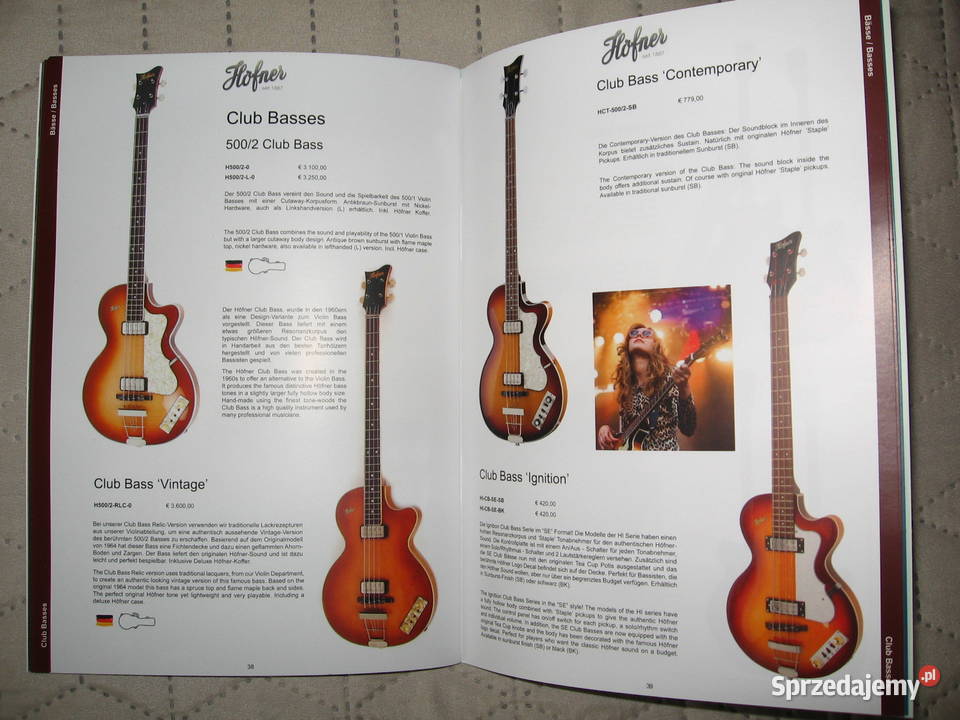Hofner 2022 2023 guitar catalog katalog gitar pomorskie Kępice