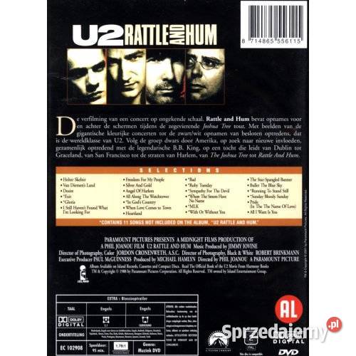 U2 Rattle And Hum DVD Widescreen Collection PAL