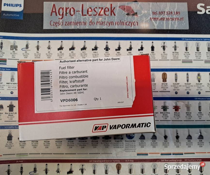 Filtr paliwa szklany pasuje do JDeere AR50041 Bielsk Podlaski