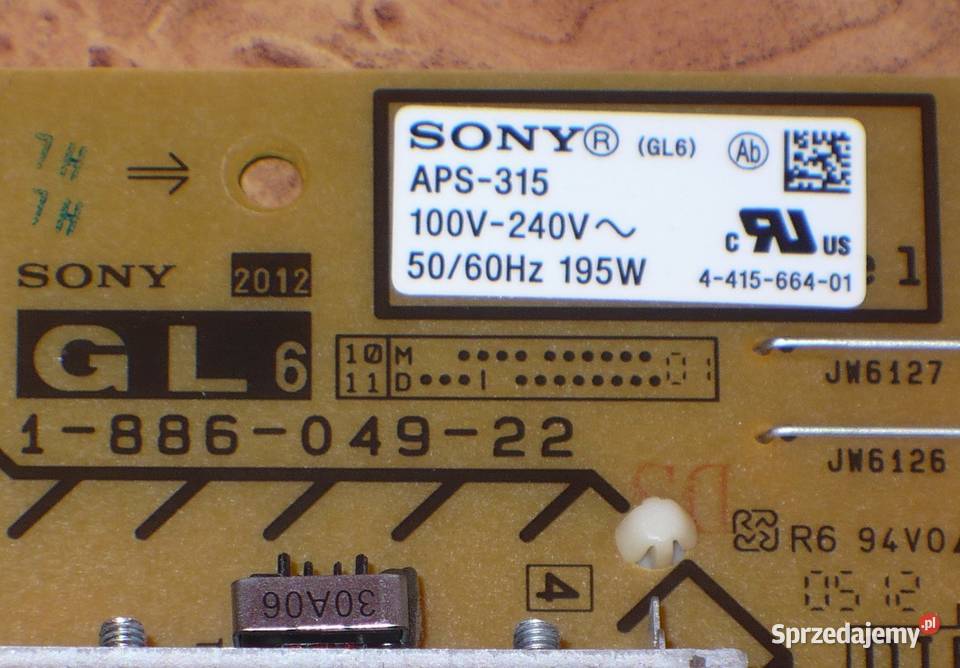Zasilacz Sony APS315 188604922 TV Sony Lublin