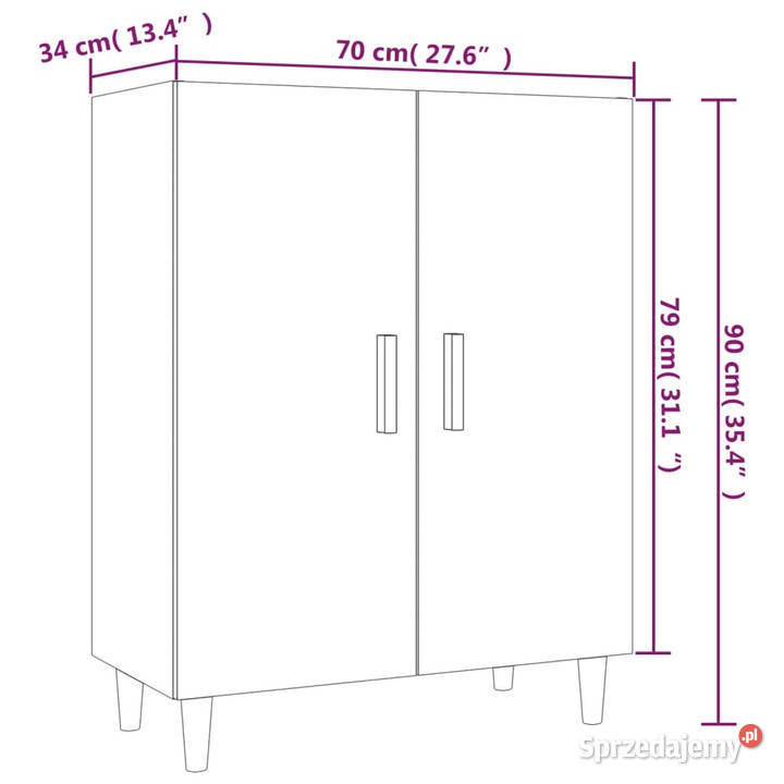 Szafka dąb sonoma 70x34x90 materiał Warszawa