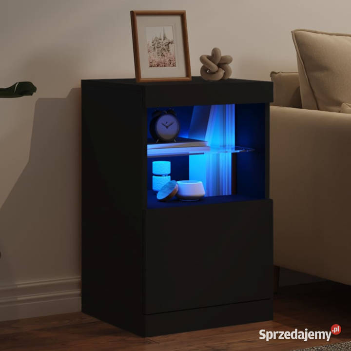 Szafka z oświetleniem LED czarna 41x37x67 Warszawa