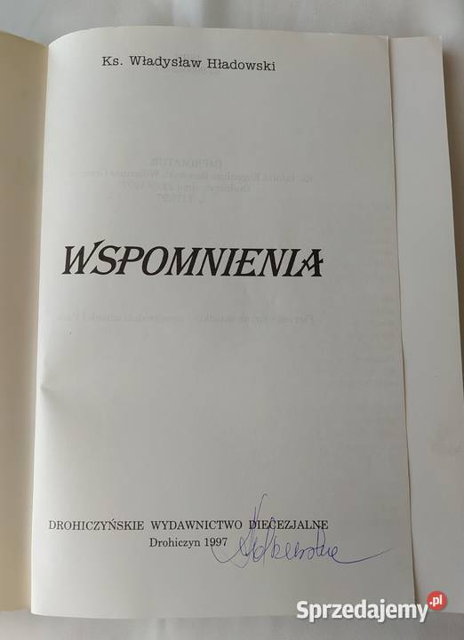 WSPOMNIENIA Władysław Hładowski podlaskie Hajnówka