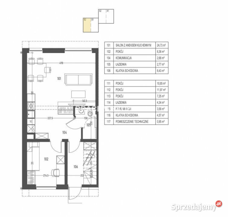 sprzedaży domu szeregowego Kraków 88m2