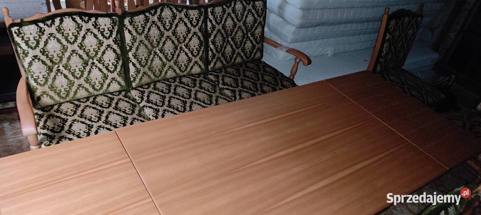 Stół dębowy z ławką krzesłami kuchenny Komplety mebli Sypniewo sprzedam