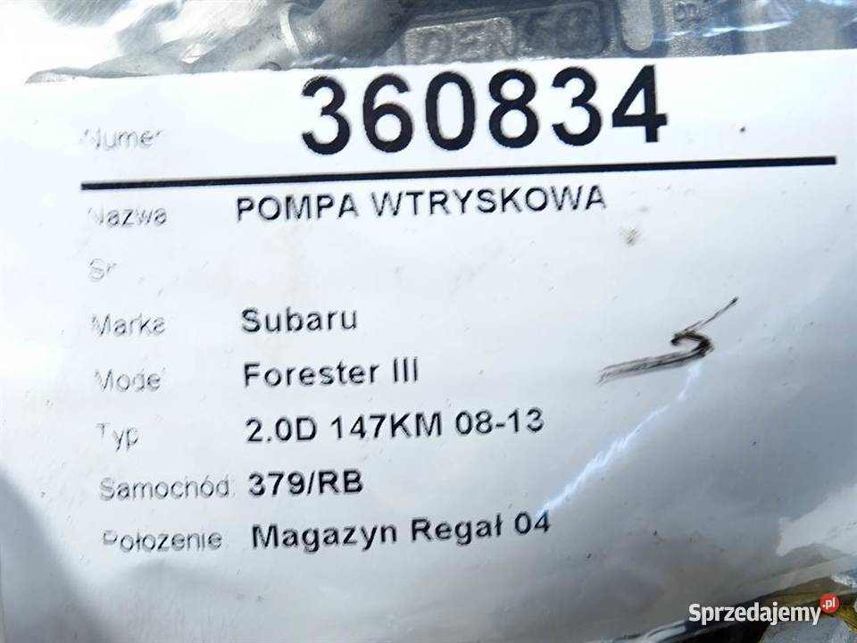 POMPA WTRYSKOWA SUBARU FORESTER II 2940001083 20