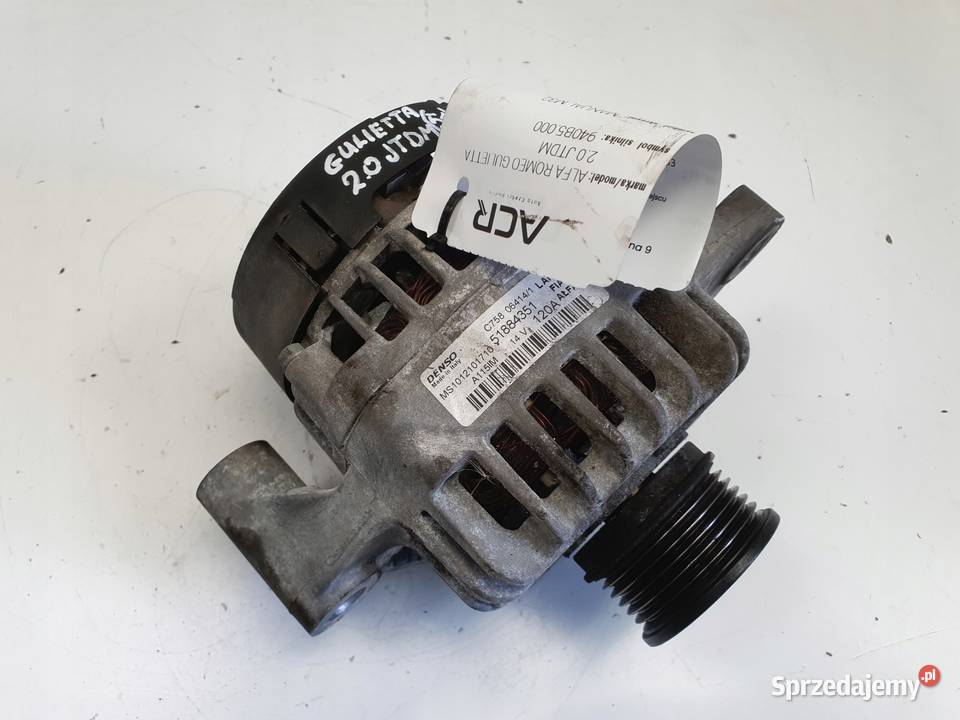 ALTERNATOR Alfa Romeo Giulietta 20 JTDM 51884351 Motoryzacja lubelskie Chełm sprzedam
