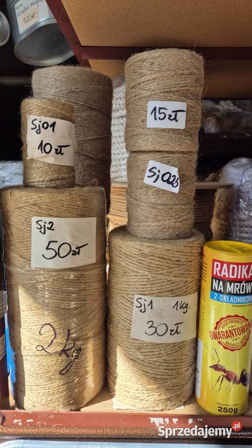 Lina jutowa 3 30mm Gruba naturalna jutowa 50m Warszawa