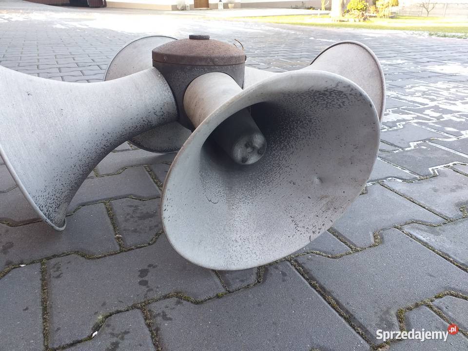 Megafon poczwórny dworzec peron prl Masłów Drugi