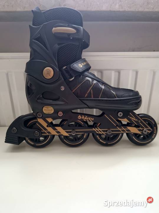 Rolki Raven 4x80 mm ABEC7 czarnezłote Warszawa sprzedam