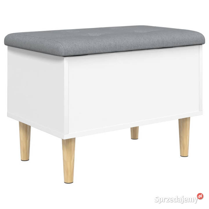 Ławka ze schowkiem biała 62x42x46 materiał Warszawa sprzedam