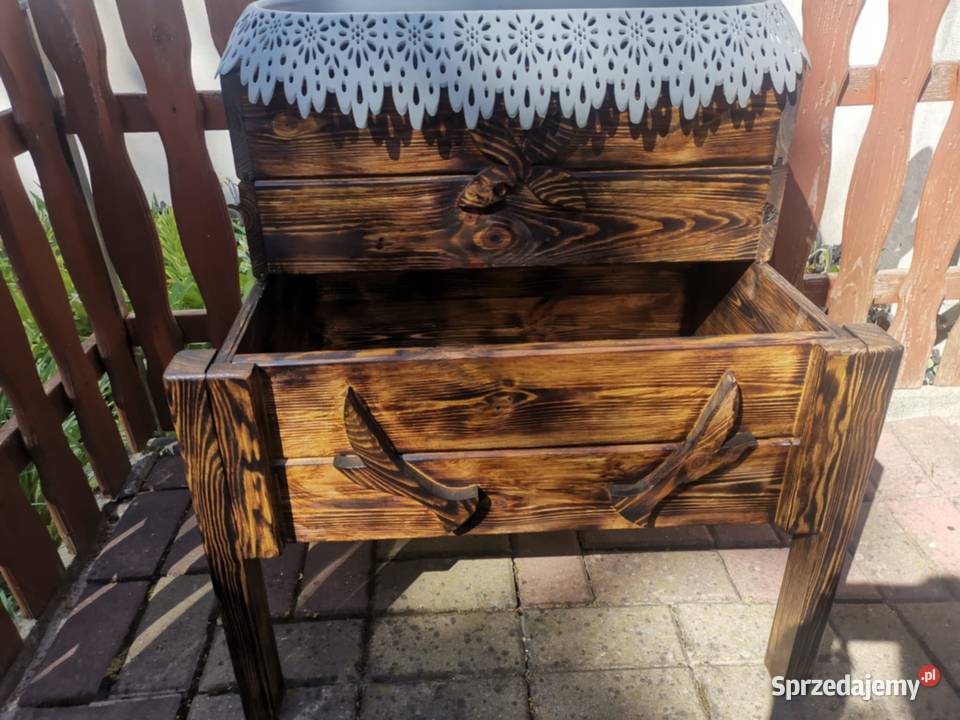 Drewniana donica na kwiaty Kotarszyn sprzedam