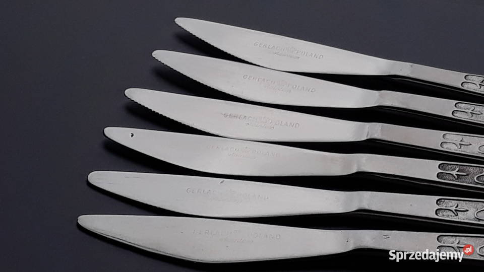 Noże obiadowe PNĄCZA Gerlach sztućce PRL Sztućce Dąbrowa Górnicza