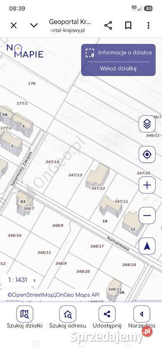 Działka budowlana w Kalinówce 1340m2 Kalinówka