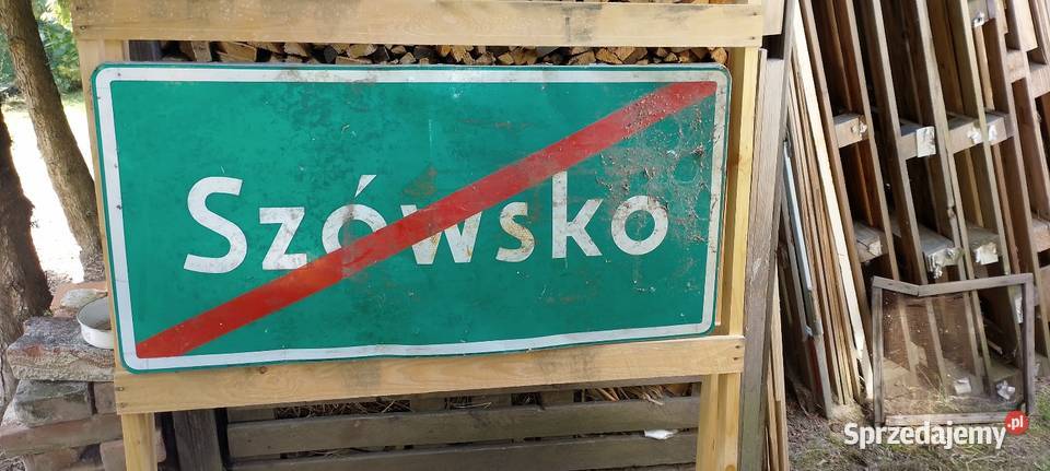 Szowsko tablica miejscowości uszkodzona Jarosław sprzedam