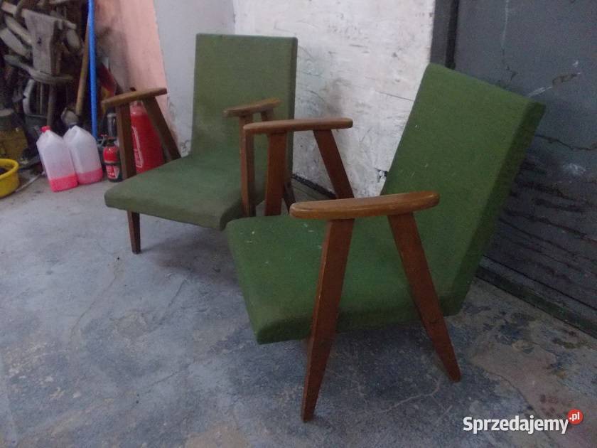 Stare fotele PRL vintage Chierowski 366 Bielsko-Biała sprzedam