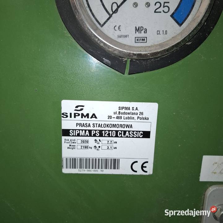 Prasa do słomy Sipma Classic 1210 2020 nie Maszyny rolnicze Czechowo
