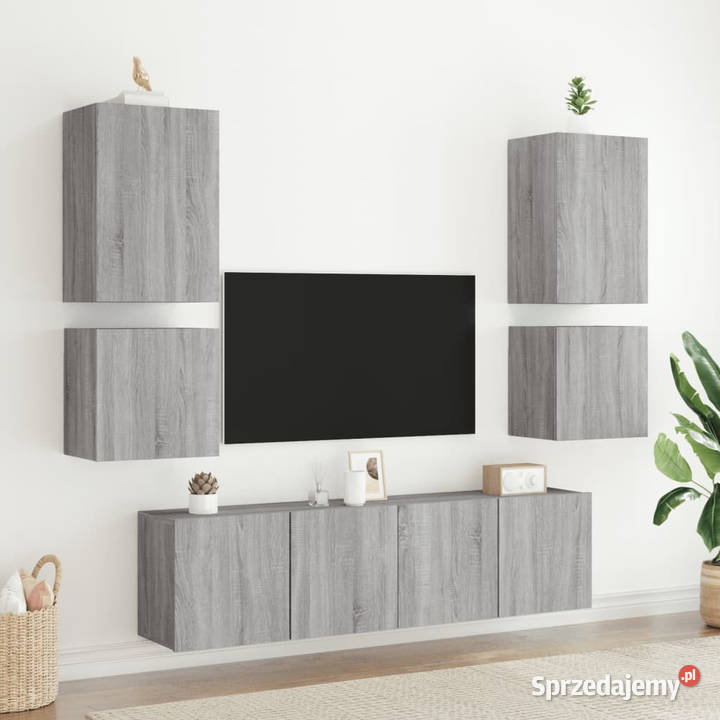 Ścienna szafka TV szary dąb sonoma 405x30x40 Warszawa