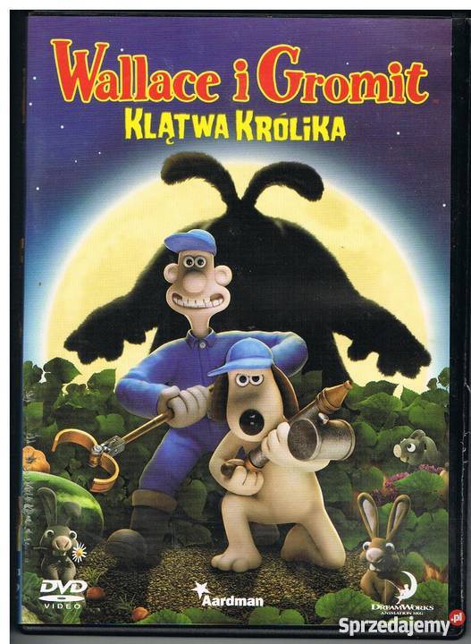 Wallace i Gromit Klątwa królika DreamWorks DVD Łódź sprzedam