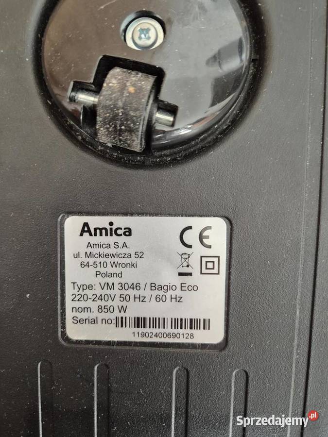 odkurzacz AMICA 850W filtr EPA zachodniopomorskie Koszalin