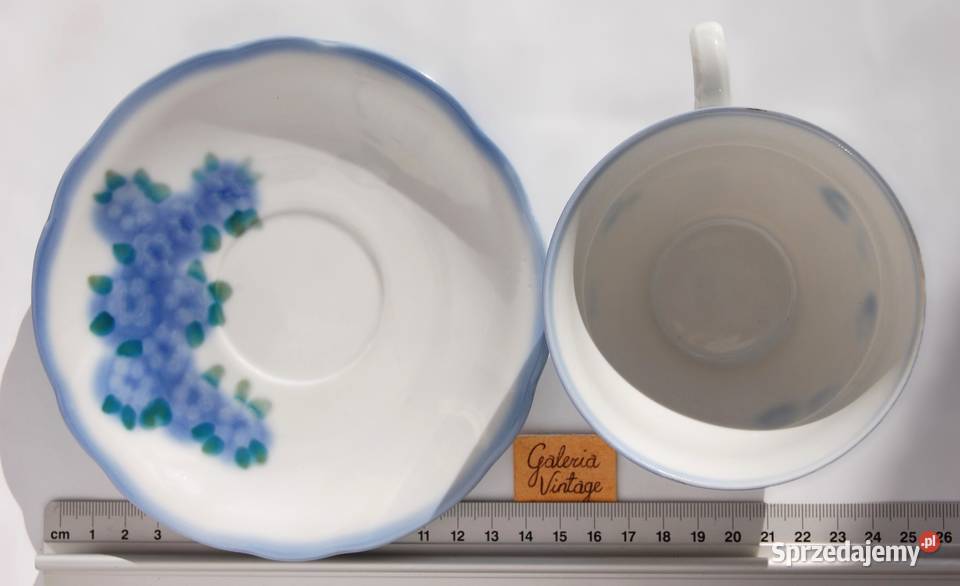 Filiżanka ze spodkiem porcelana ręcznie malowana Filiżanki i spodki