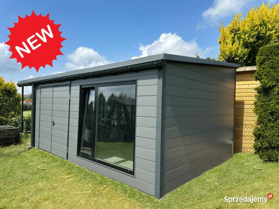 Garaż ocieplany z płyty warstwowej 64m wiatka blacha sprzedam