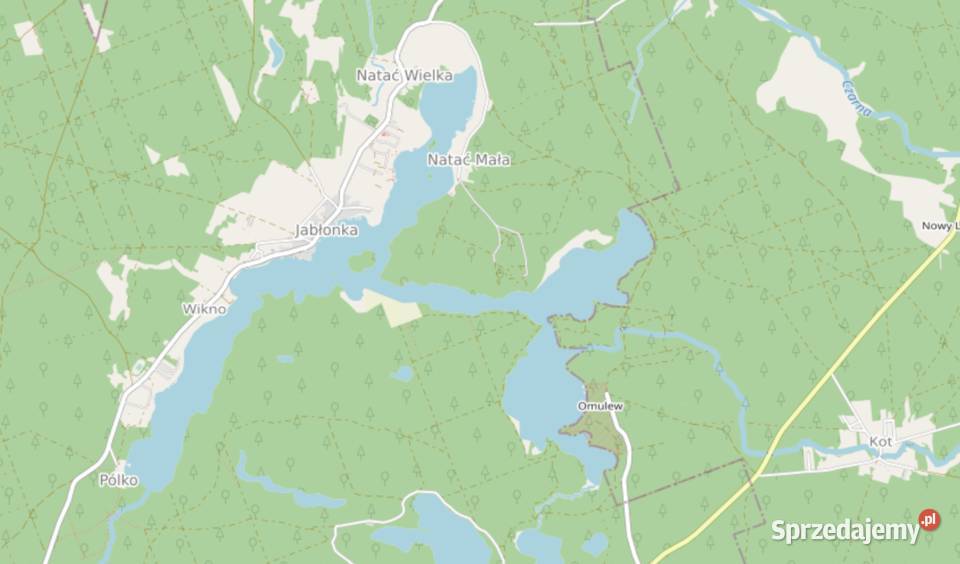 Sprzedam działkę Natać Wielka Jezior Omulew