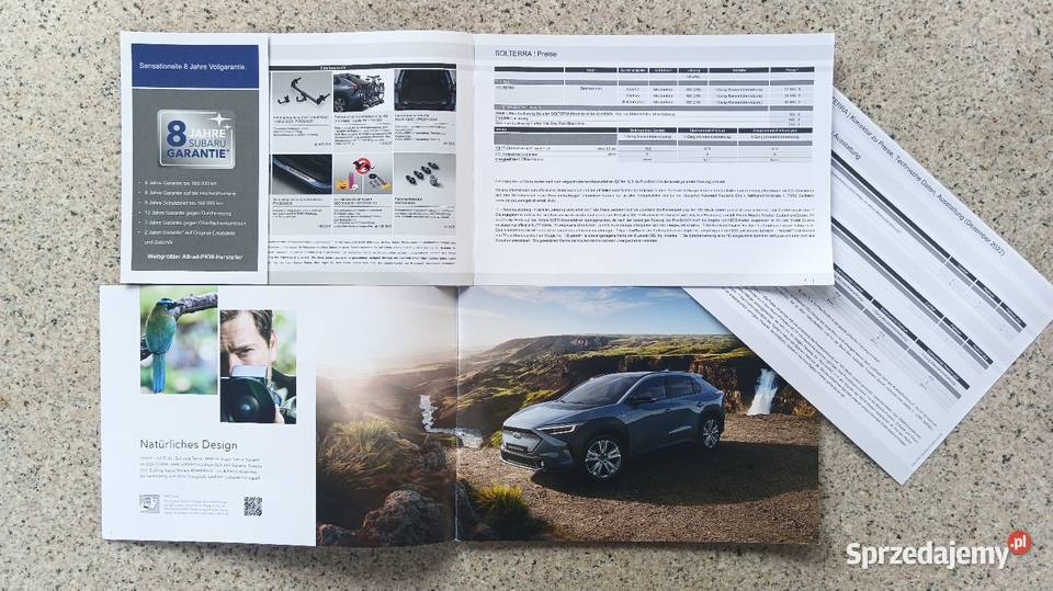 SUBARU Solterra Prospekt Poradniki, albumy i reportaże Bytom