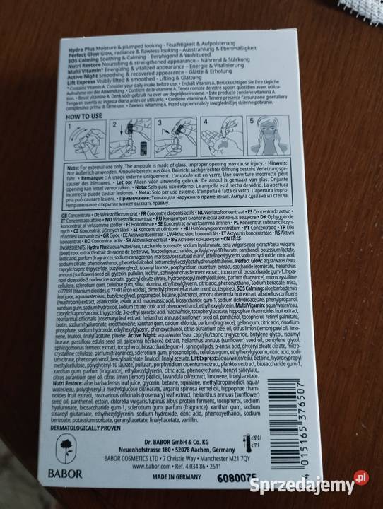 Serum do twarzy w ampułkach podkarpackie Narol