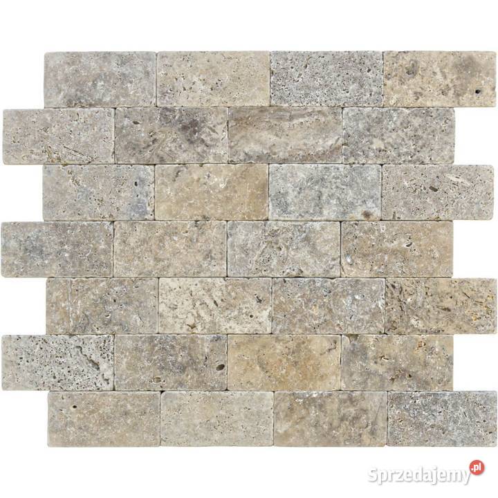 Kamień dekoracyjny cegiełka Trawertyn Ash 75x15 Tczew