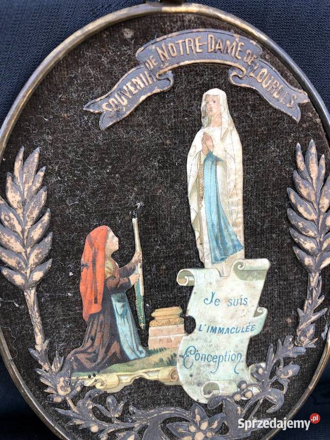 Stary mały obrazek Lourdes Łowicz sprzedam