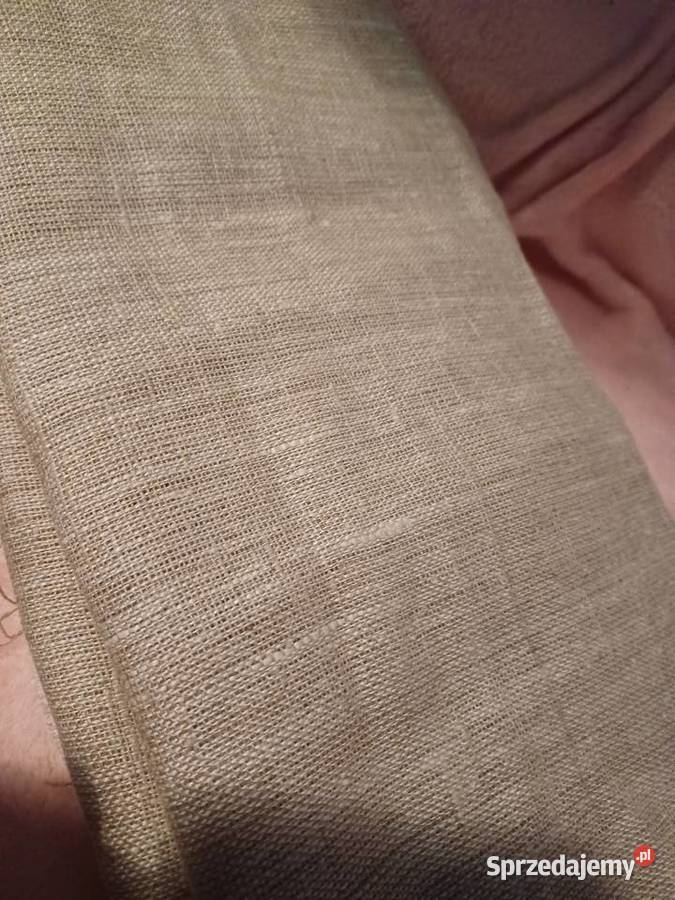 Kupon tkaniny lnianej PRL 140x150 Łódź