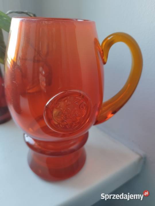 Kufel ZHorbowy różowy duszek szkło kolorowe Warszawa