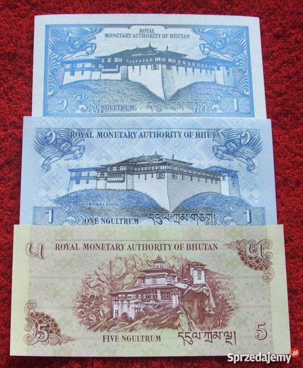BHUTAN 2 Kolekcjonerskie Banknoty Zestaw 3