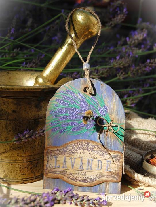 Lawenda drewniana rustykalna ręcznie malowana wielokolorowy lubelskie Lublin