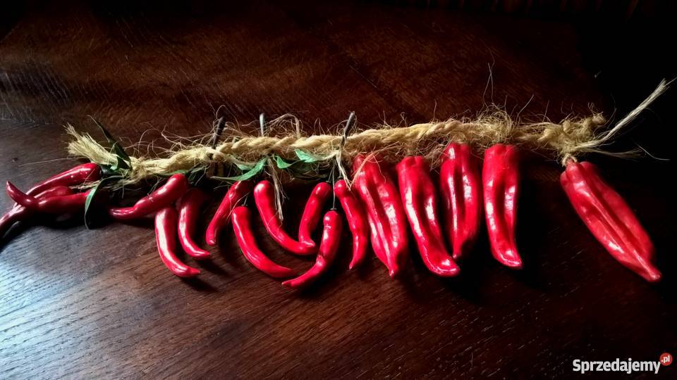 Sztuczna papryka zwykła i chili warkocz inny kolor