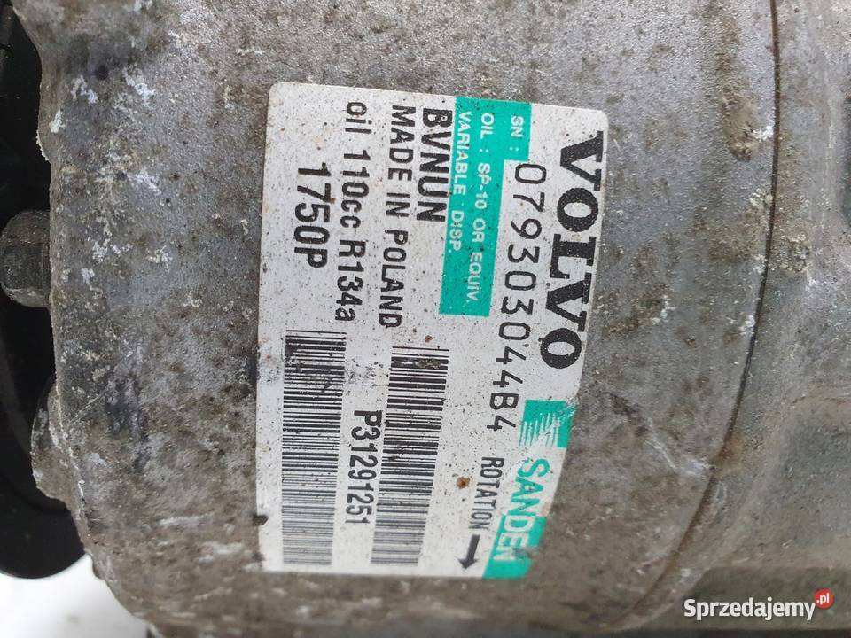 SPRĘŻARKA KLIMATYZACJI Volvo S60 II 16 D2 osobowe lubelskie Chełm