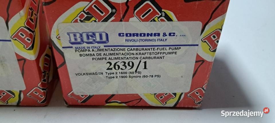 POMPA PALIWA BOXER VW TRANSPORTER T3 BULLI 16 CT Luzino sprzedam