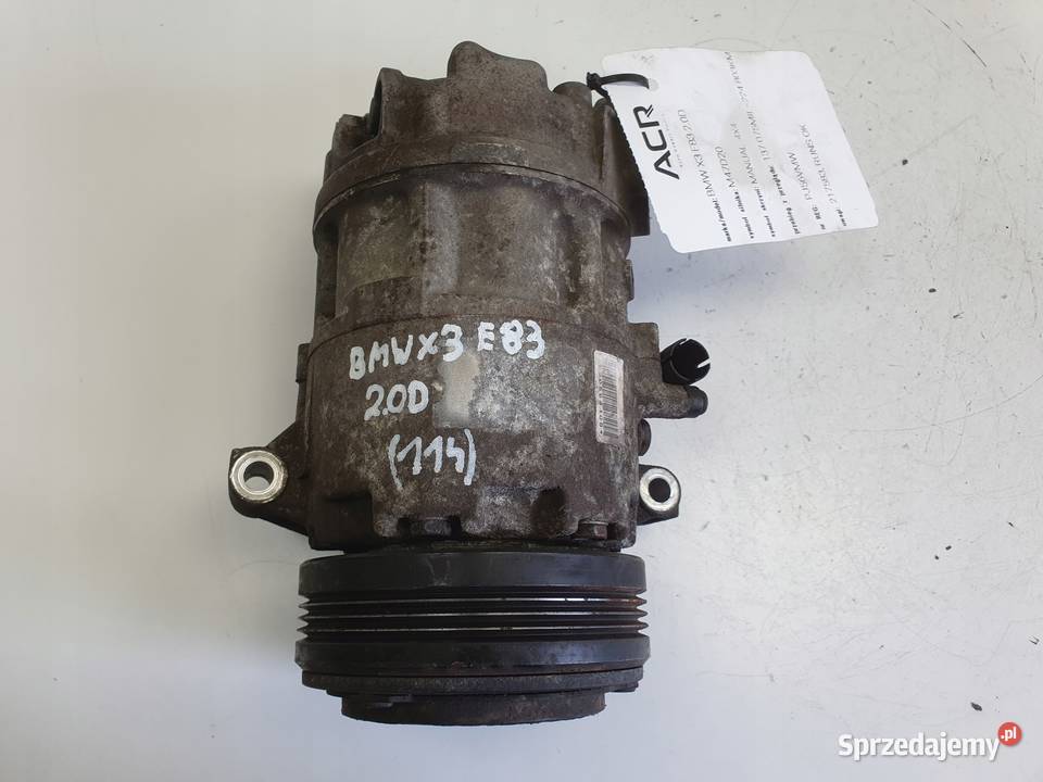 SPRĘŻARKA KLIMATYZACJI BMW X3 E83 20 D pompa osobowe Chełm sprzedam