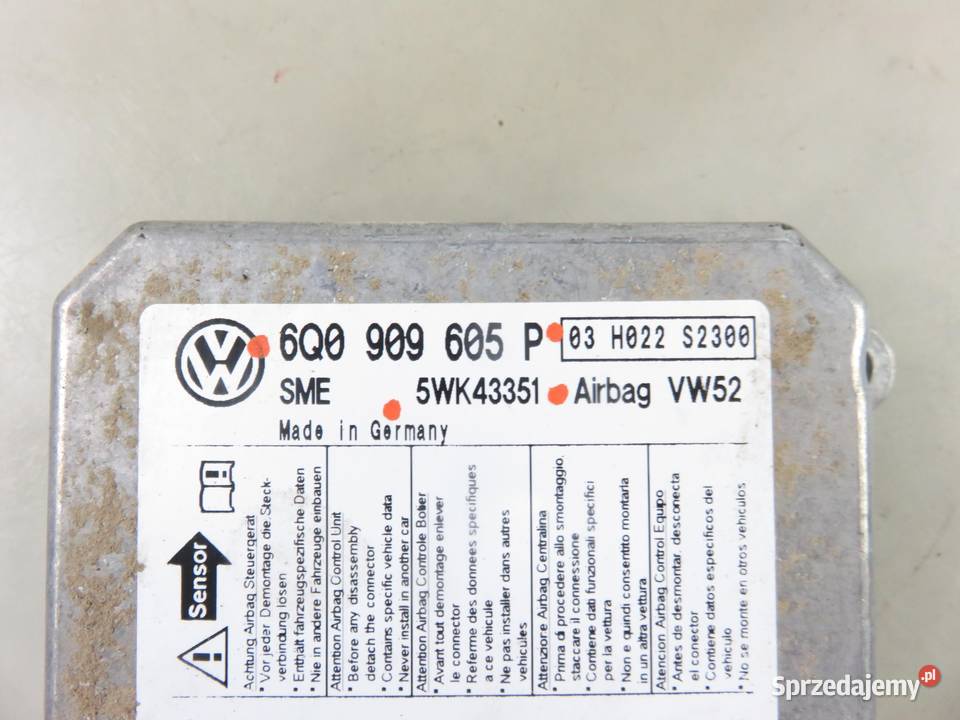 MODUŁ AIRBAG VW CADDY III 6Q0909605P