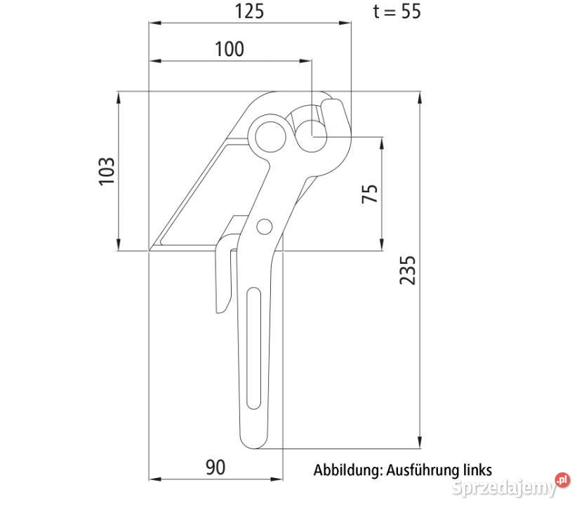 Zamknięcie burtowe H 11445 surowe prawe Przysieka Polska