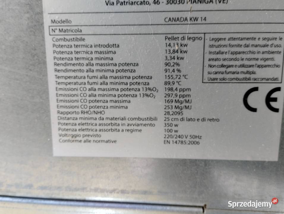 sprzedam piec na pellet Bolesławiec sprzedam