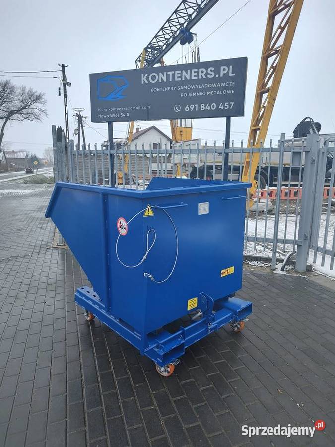 Kontener samowyładowczy do wózka widłowego 1000L Pozostałe Łódź