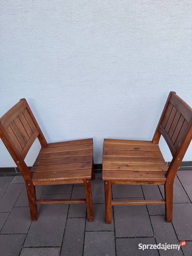 Krzesła ogrodowe tarasowe kuchenne IKEA PPLAR drewno sprzedam
