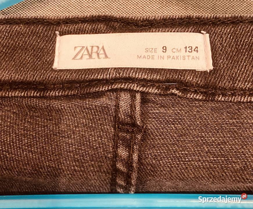 Dziewczęce czarne spodnie jeans ZARA rozmiar 134 Żyrardów