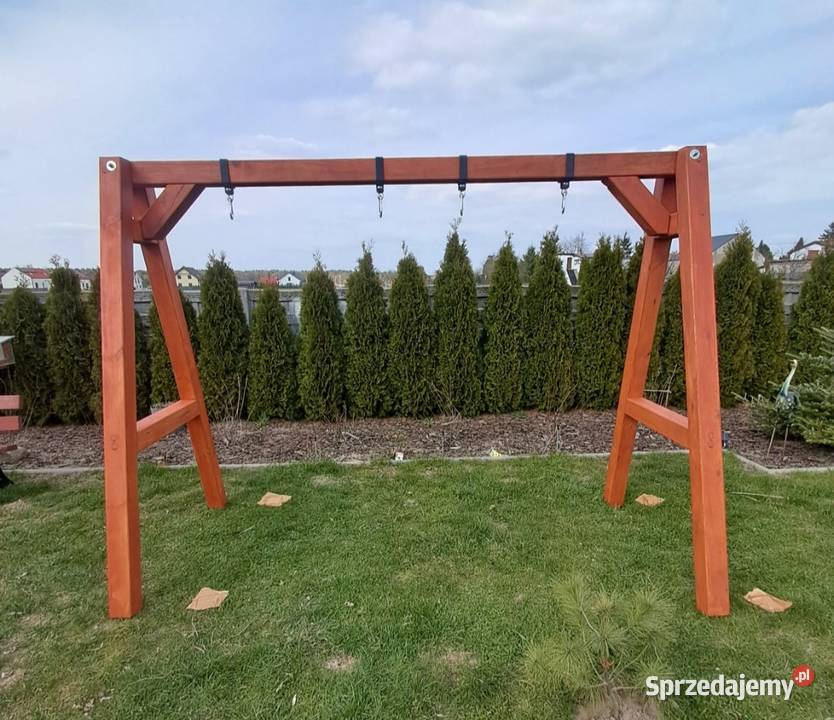 Huśtawka ogrodowa drewno Biskupice sprzedam