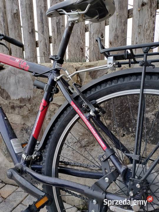 Czerwono czarny rower górski wheeler pro 19