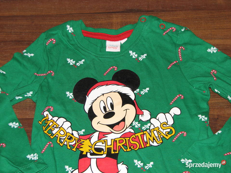 Disney Mickey świąteczna bluzeczka 92 dolnośląskie Wrocław sprzedam