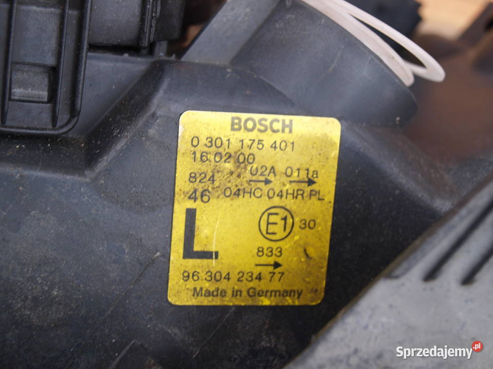 Peugeot 406 lampa lewa przód 1999 2004r europa Oświetlenie